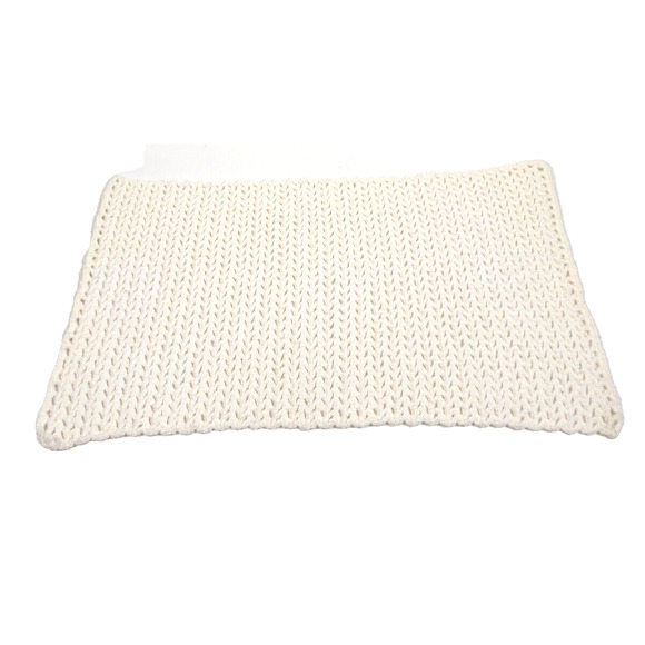 Vintage White Handmade Crocheted Dresser Doily Runner 22 x 14" Rectangle Antique - Picture 1 of 7